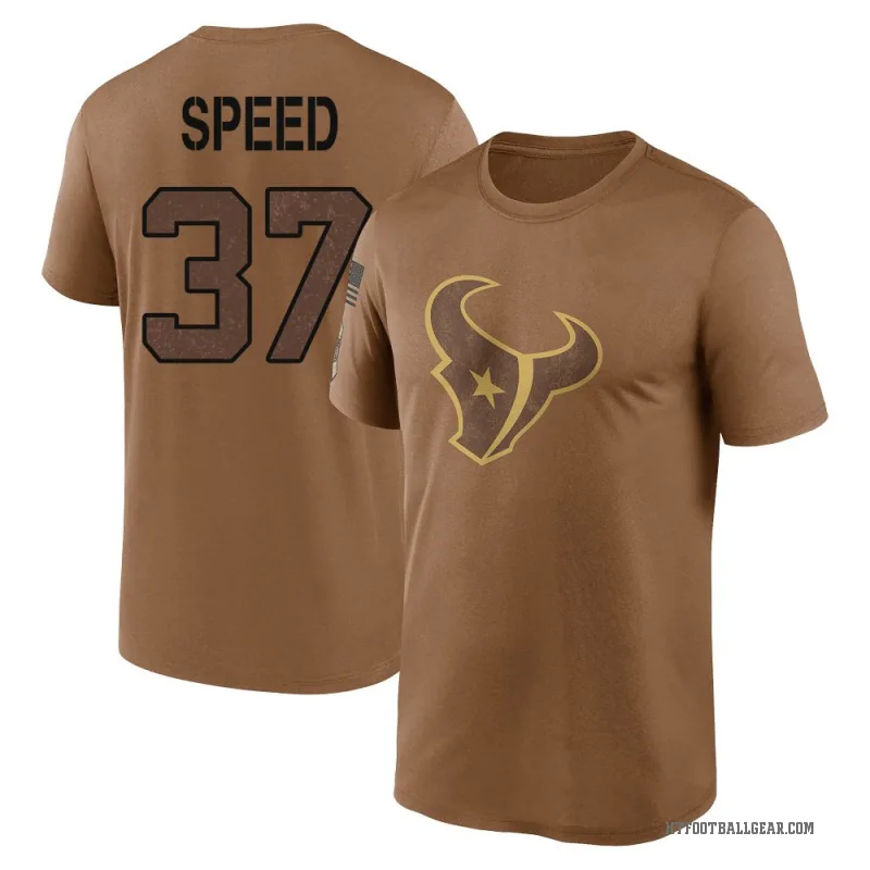 Ameer Speed Men's Brown Houston Texans 2023 Salute To Service Performance T-Shirt