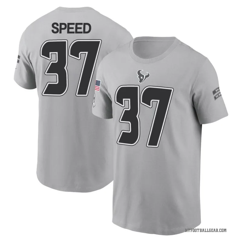 Ameer Speed Men's Gray Houston Texans 2024 Salute to Service T-Shirt