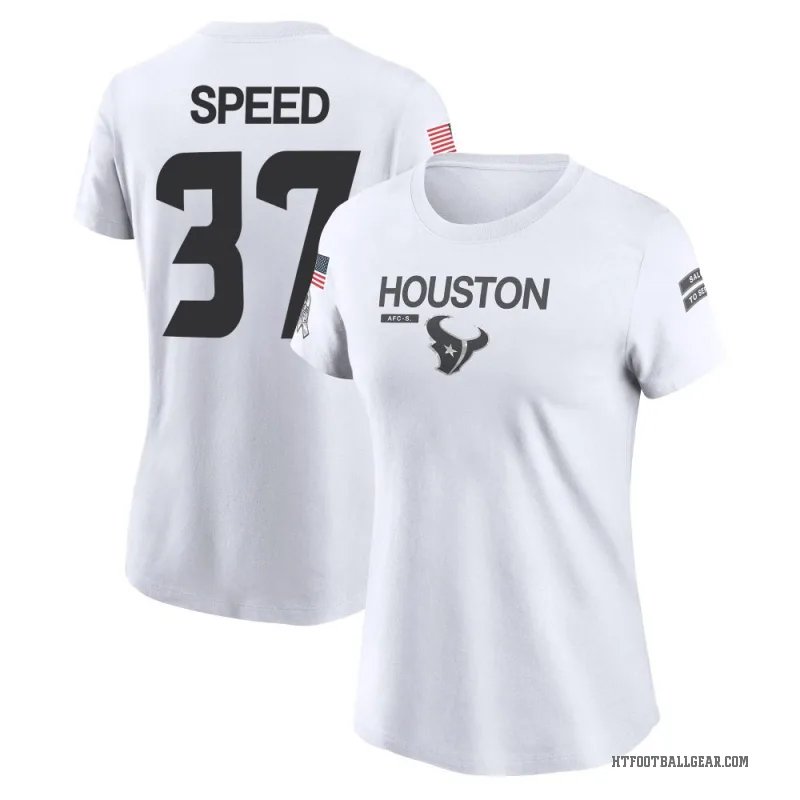 Ameer Speed Women's White Houston Texans 2024 Salute to Service Performance T-Shirt