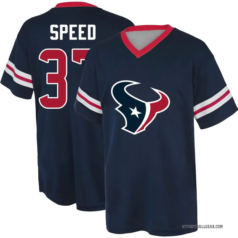 Ameer Speed Youth Navy Houston Texans Game Day V-Neck T-Shirt