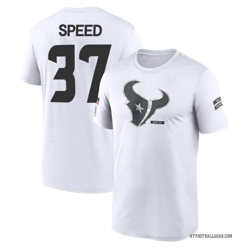 Ameer Speed Youth White Houston Texans 2024 Salute to Service Performance T-Shirt