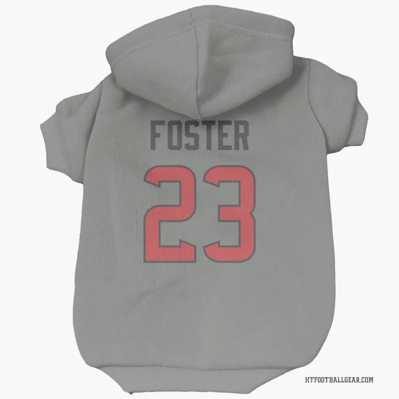 Arian Foster  Gray Houston Texans  Cat & Dog Pet Hoodie