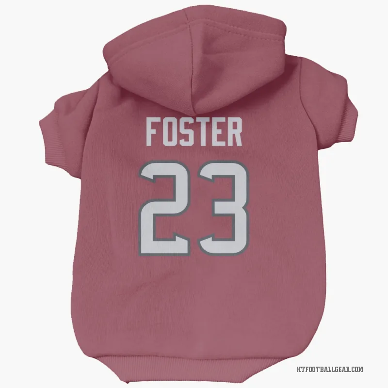 Arian Foster  Red Houston Texans  Cat & Dog Pet Hoodie