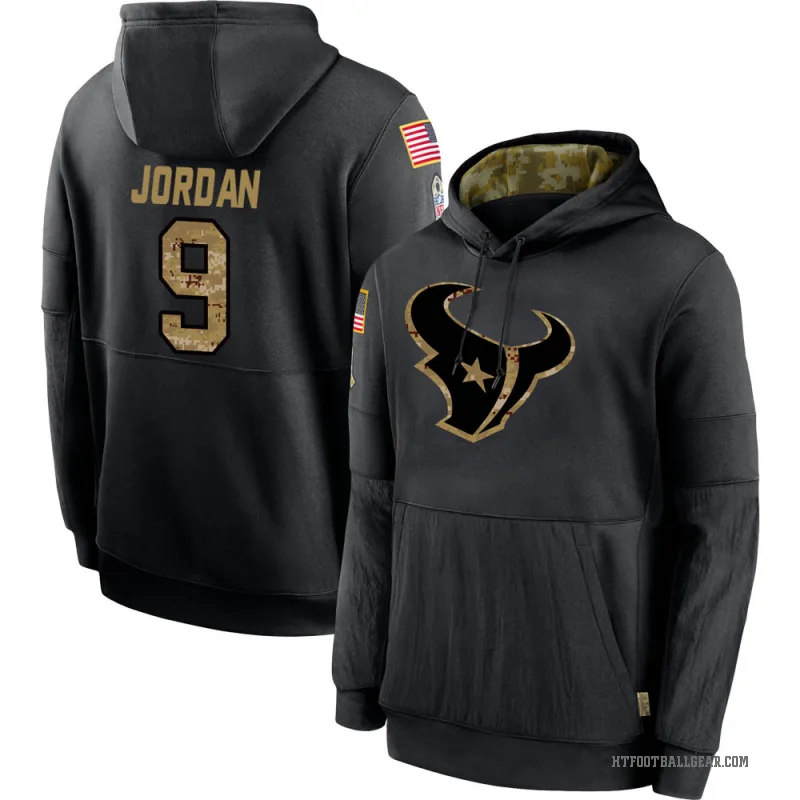 Brevin Jordan Men's Black Houston Texans 2020 Salute to Service Sideline Performance Pullover Hoodie