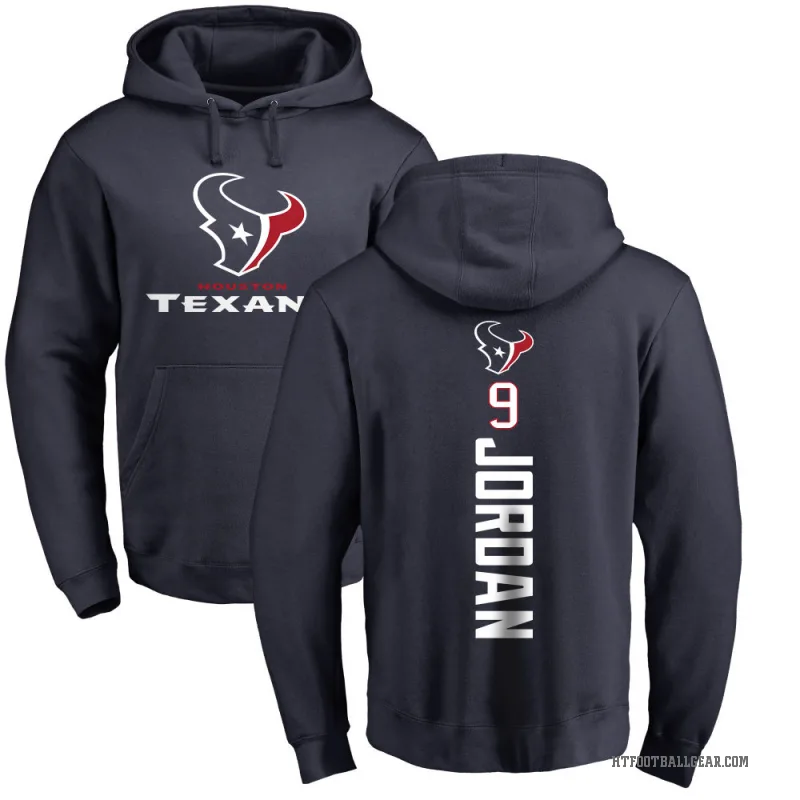 Brevin Jordan Men's Navy Houston Texans Pro Line Backer Pullover Hoodie