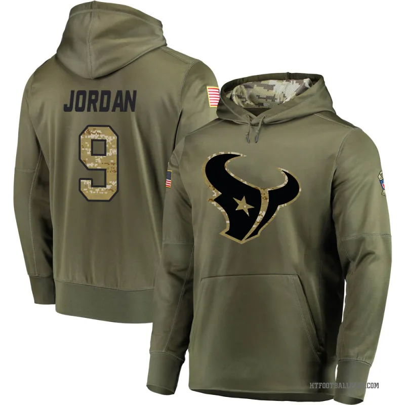 Brevin Jordan Men's Olive Houston Texans Salute to Service Pullover Hoodie