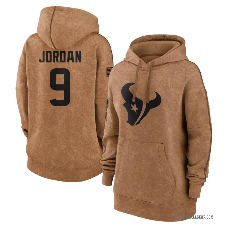 Brevin Jordan Women's Brown Houston Texans 2023 Salute To Service Pullover Hoodie