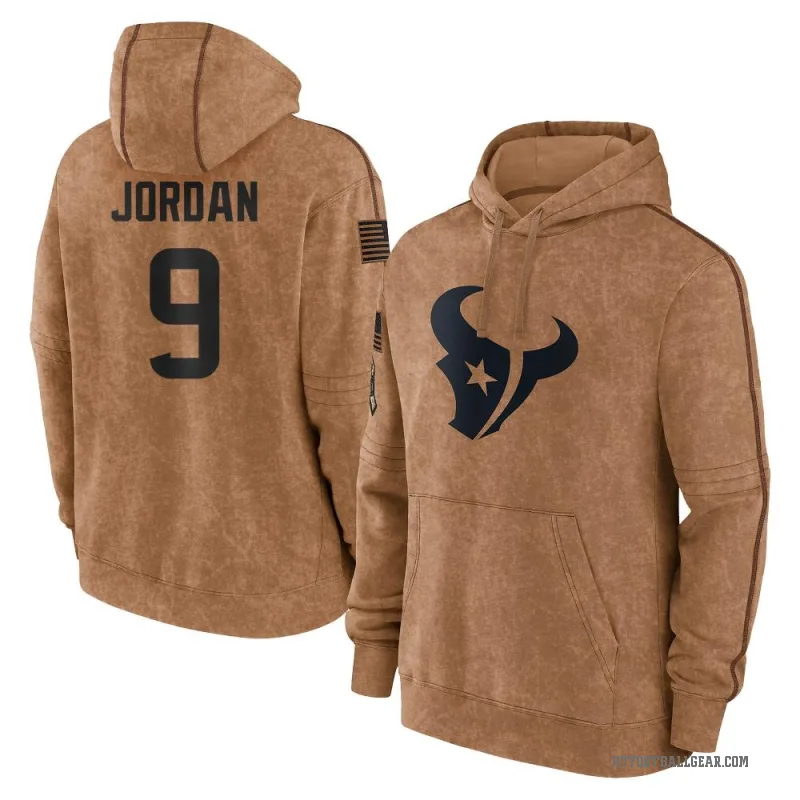 Brevin Jordan Youth Brown Houston Texans 2023 Salute To Service Club Pullover Hoodie