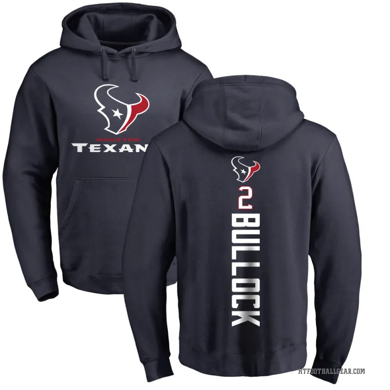 Calen Bullock Men's Navy Houston Texans Pro Line Backer Pullover Hoodie