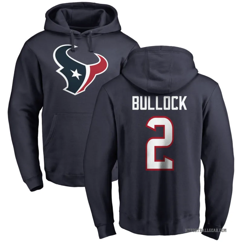 Calen Bullock Men's Navy Houston Texans Pro Line Logo Pullover Hoodie