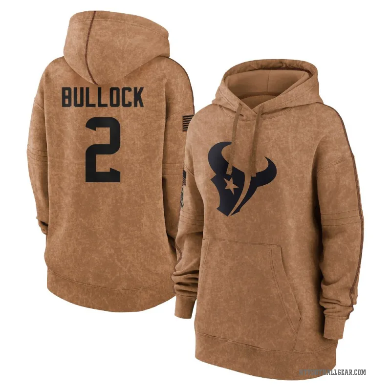 Calen Bullock Women's Brown Houston Texans 2023 Salute To Service Pullover Hoodie