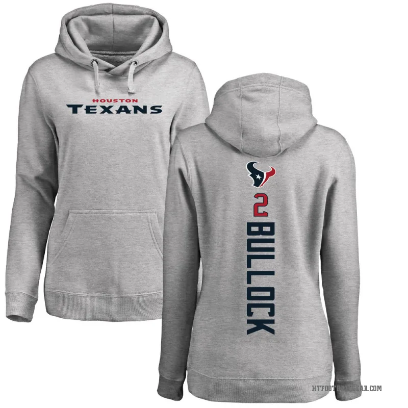 Calen Bullock Women's Houston Texans Pro Line Ash Backer Pullover Hoodie