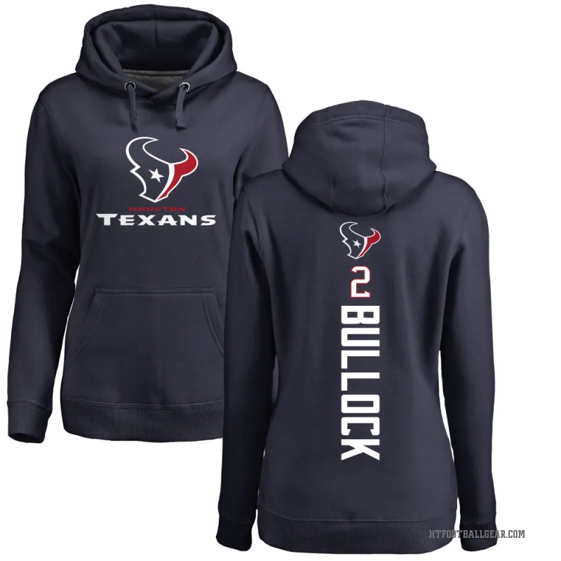 Calen Bullock Women's Navy Houston Texans Pro Line Backer Pullover Hoodie