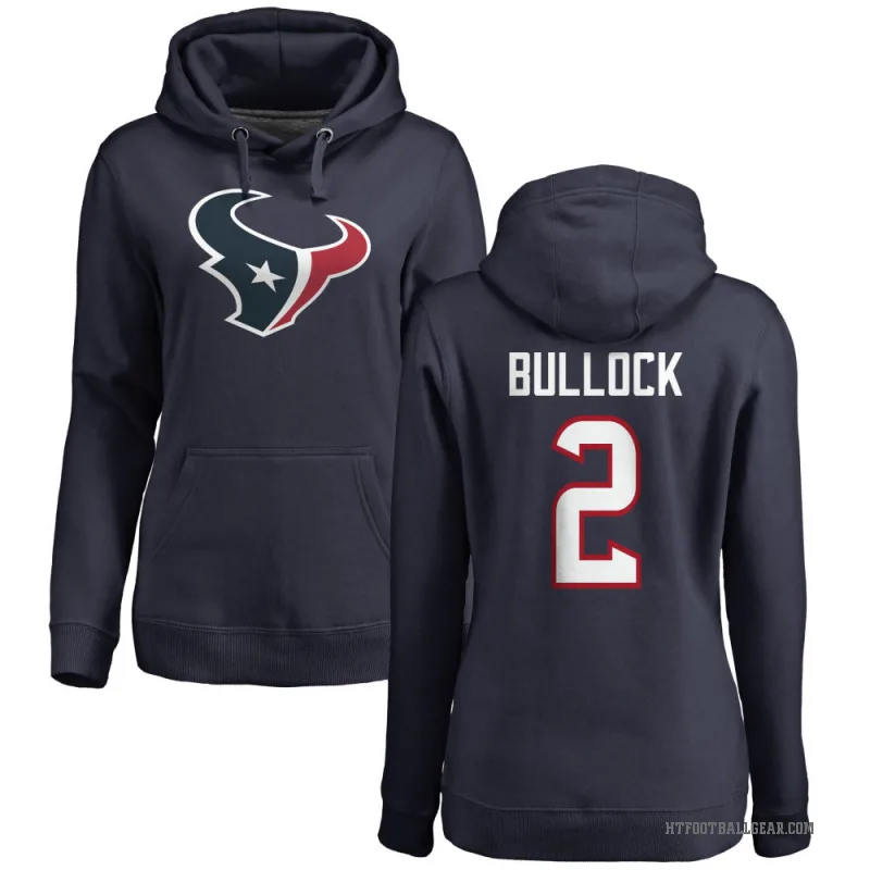 Calen Bullock Women's Navy Houston Texans Pro Line Logo Pullover Hoodie