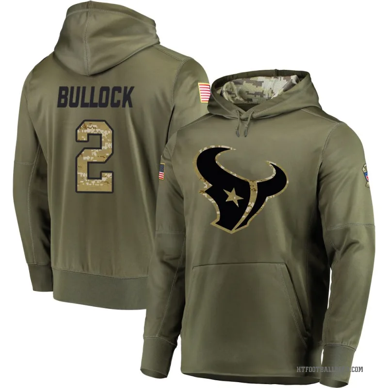 Calen Bullock Youth Olive Houston Texans Salute to Service Pullover Hoodie