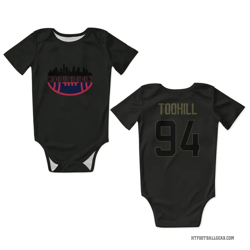 Casey Toohill  Black Houston Texans  Service Newborn & Infant Bodysuit