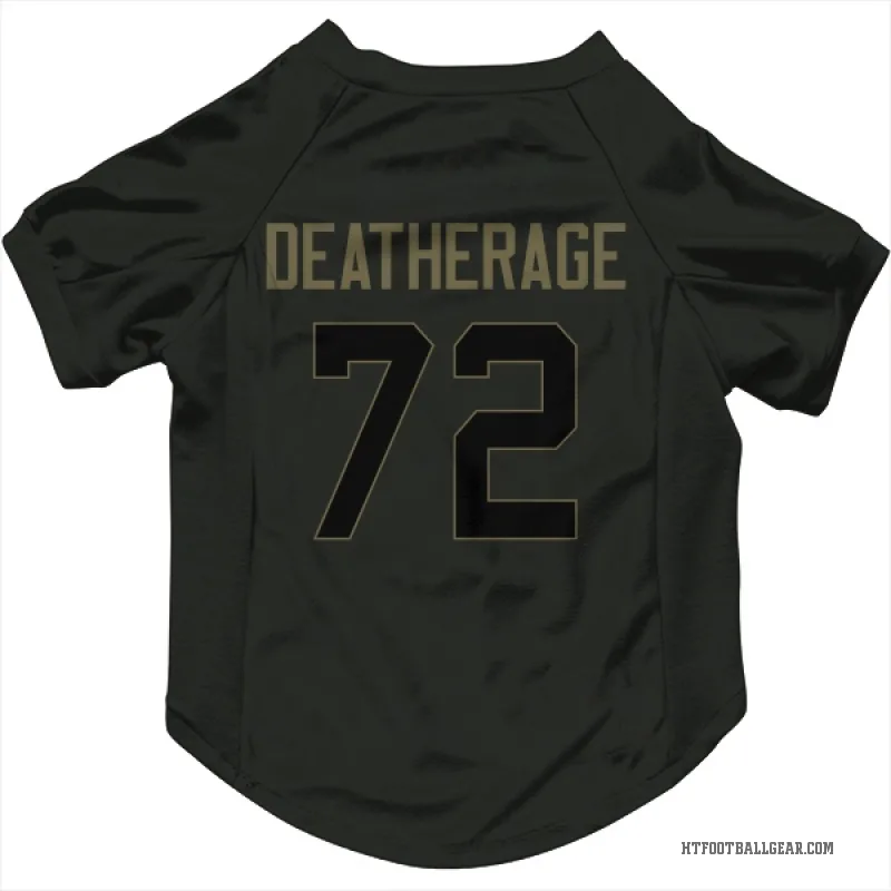 Dylan Deatherage  Black Houston Texans  Service Cat & Dog Pet Jersey
