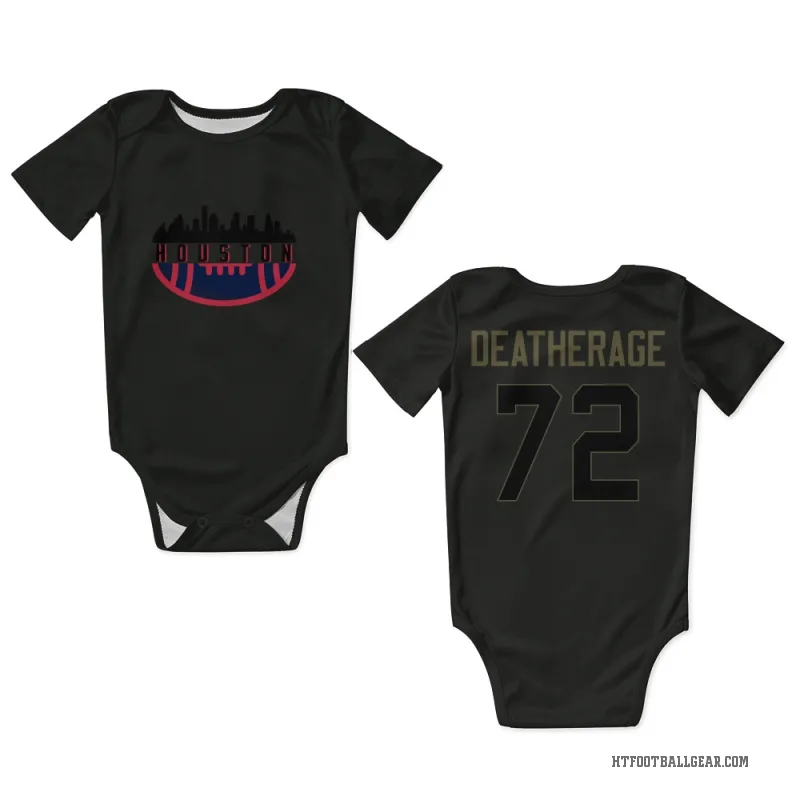 Dylan Deatherage  Black Houston Texans  Service Newborn & Infant Bodysuit