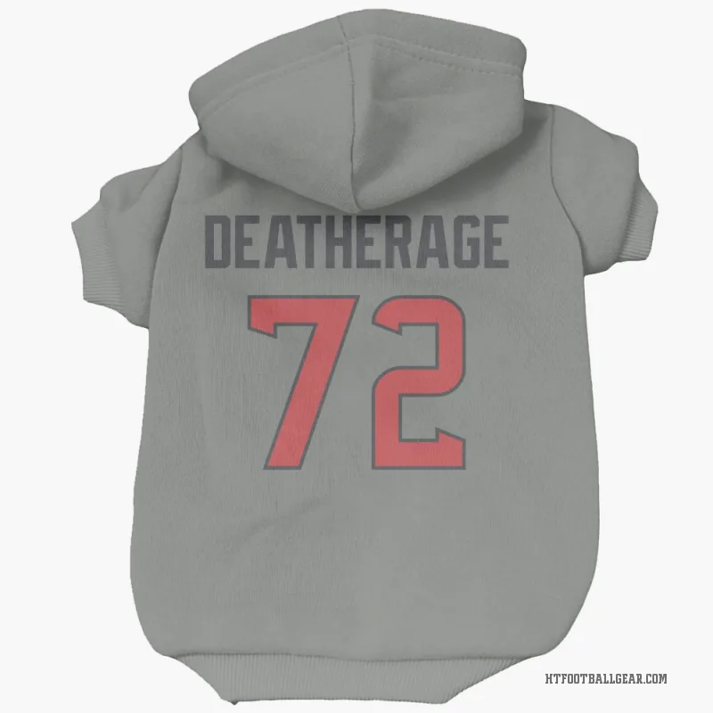 Dylan Deatherage  Gray Houston Texans  Cat & Dog Pet Hoodie