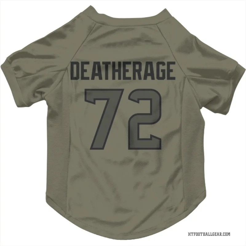 Dylan Deatherage  Olive Houston Texans  Cat & Dog Pet Jersey