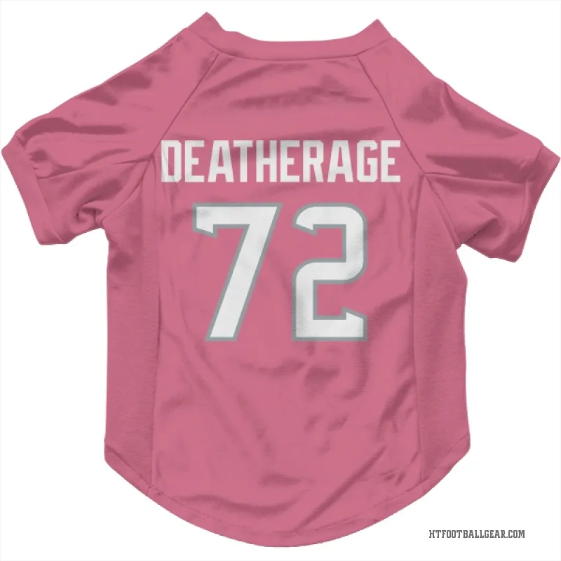 Dylan Deatherage  Pink Houston Texans  Cat & Dog Pet Jersey