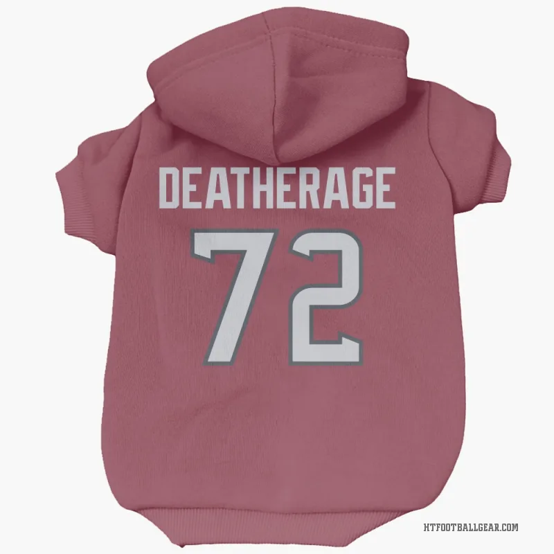 Dylan Deatherage  Red Houston Texans  Cat & Dog Pet Hoodie