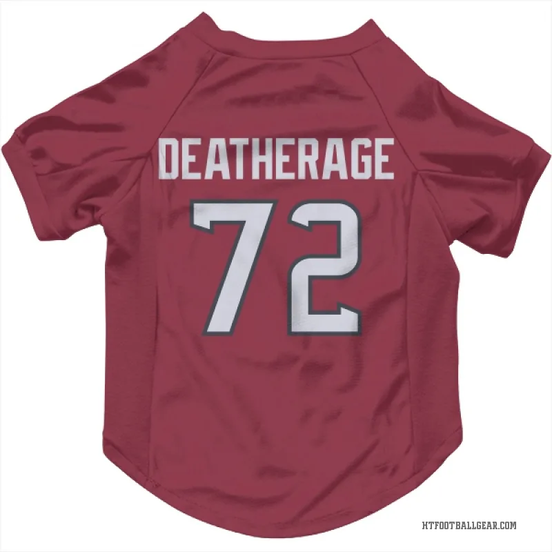 Dylan Deatherage  Red Houston Texans  Cat & Dog Pet Jersey