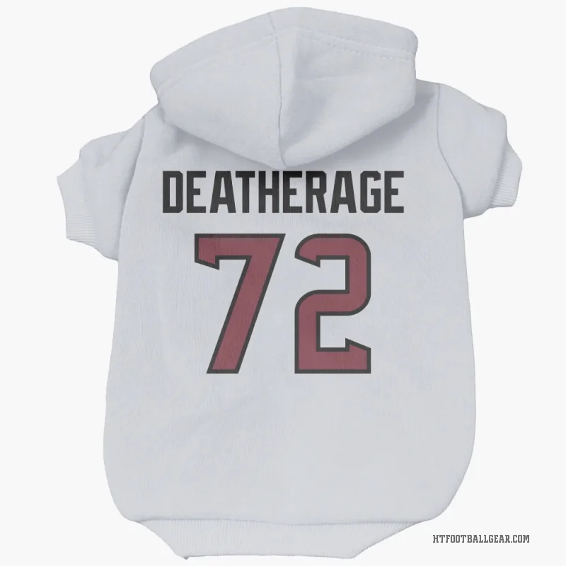Dylan Deatherage  White Houston Texans  Cat & Dog Pet Hoodie