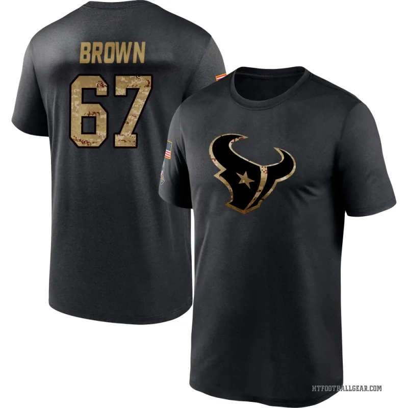 Evan Brown Men's Black Houston Texans 2020 Salute To Service Performance T-Shirt