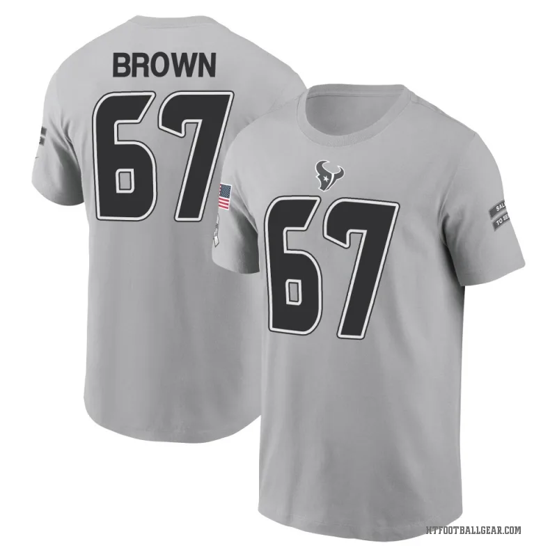 Evan Brown Men's Brown Houston Texans Gray 2024 Salute to Service T-Shirt