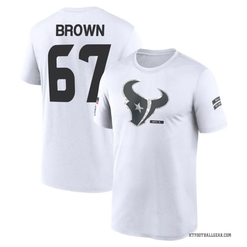 Evan Brown Youth White Houston Texans 2024 Salute to Service Performance T-Shirt