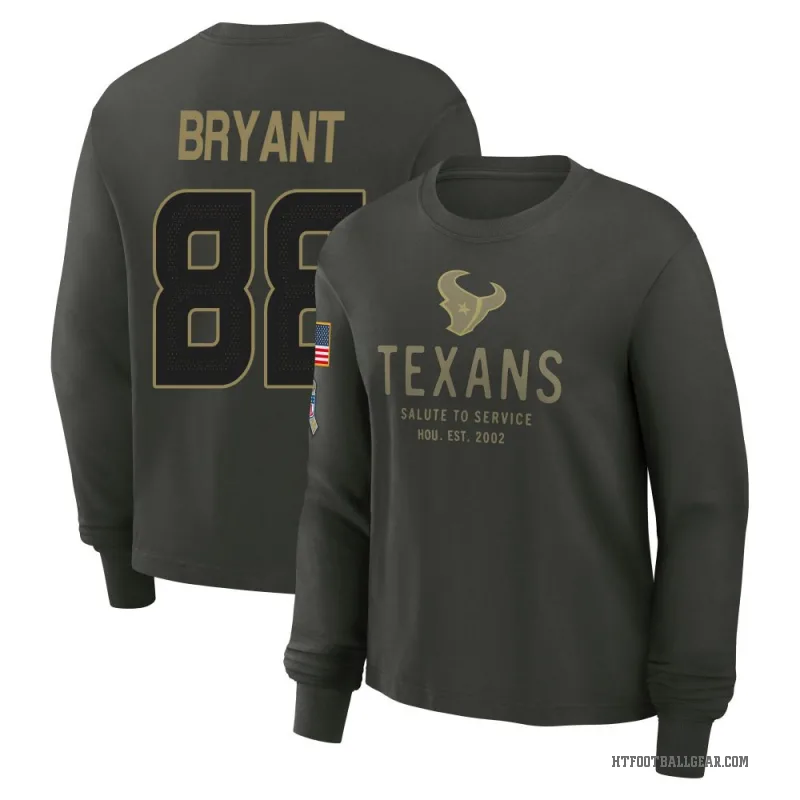 Harrison Bryant Women's Green Houston Texans Dark/ 2025 Salute to Service Sideline Long Sleeve T-Shirt