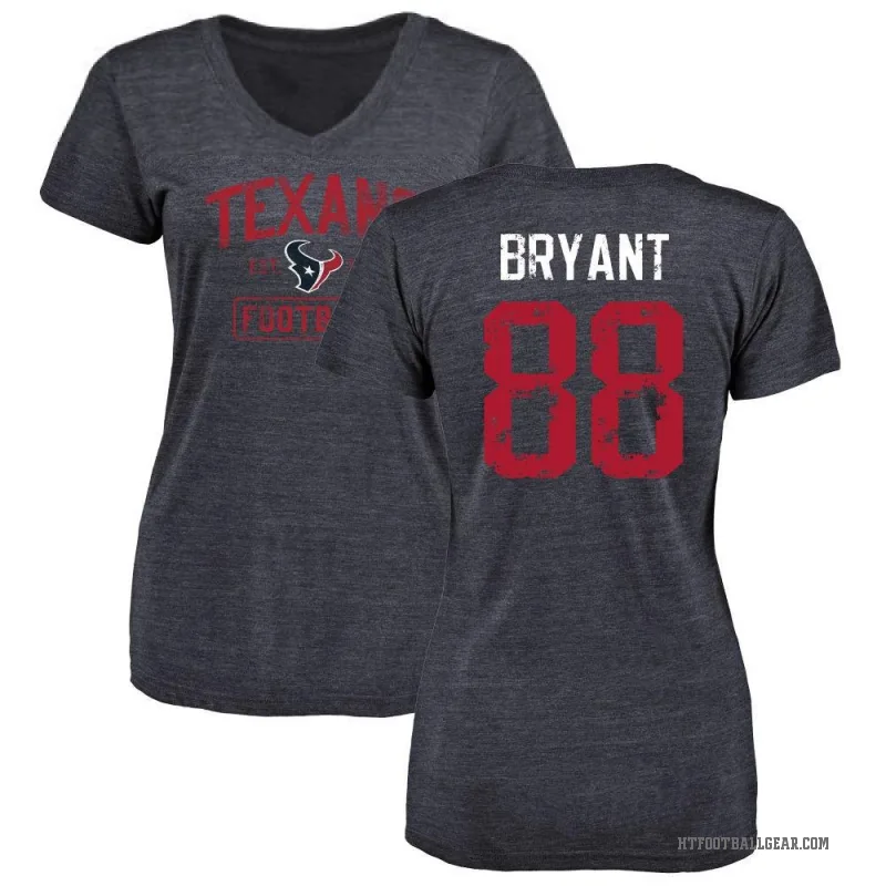 Harrison Bryant Women's Navy Houston Texans Distressed V-Neck T-Shirt