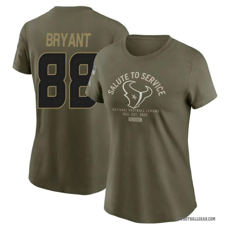 Harrison Bryant Women's Olive Houston Texans 2025 Salute to Service Sideline T-Shirt