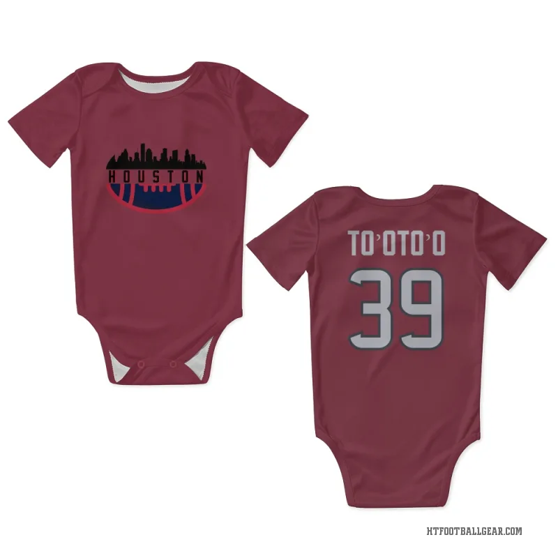 Henry To'oTo'o  Red Houston Texans  Newborn & Infant Bodysuit