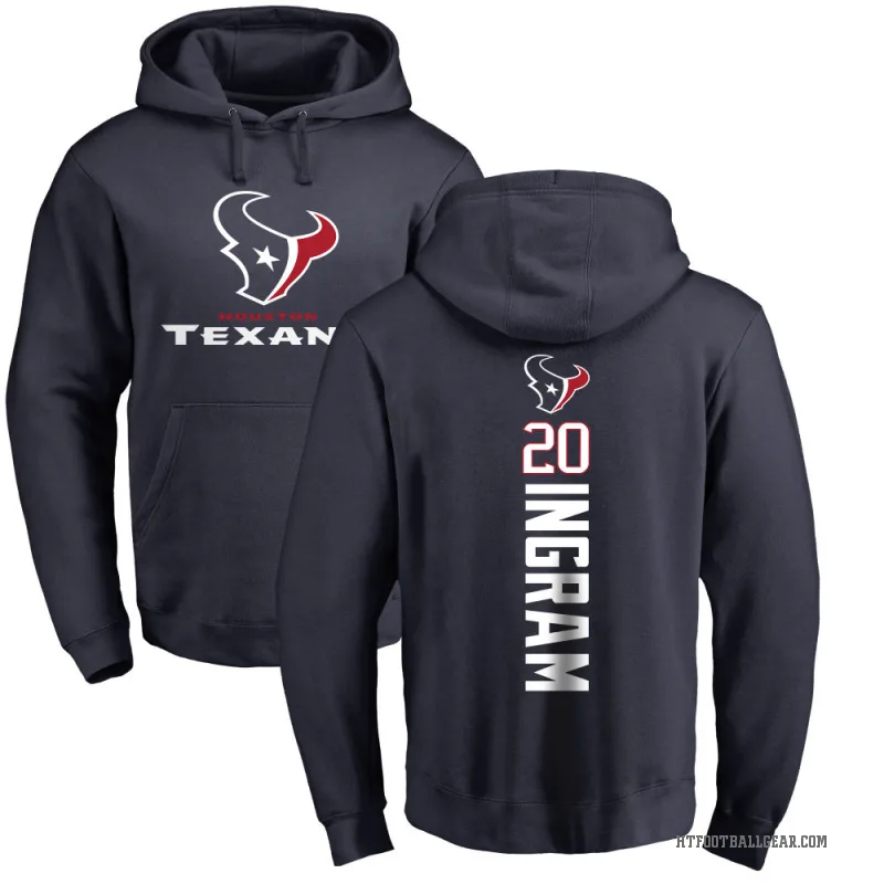 Ja'Marcus Ingram Men's Navy Houston Texans Pro Line Backer Pullover Hoodie