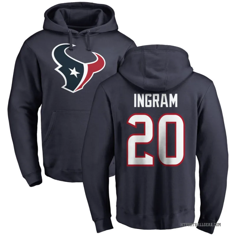 Ja'Marcus Ingram Men's Navy Houston Texans Pro Line Logo Pullover Hoodie