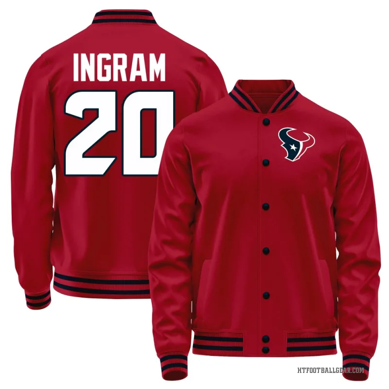 Ja'Marcus Ingram Men's Red Houston Texans Full-Snap Jacket
