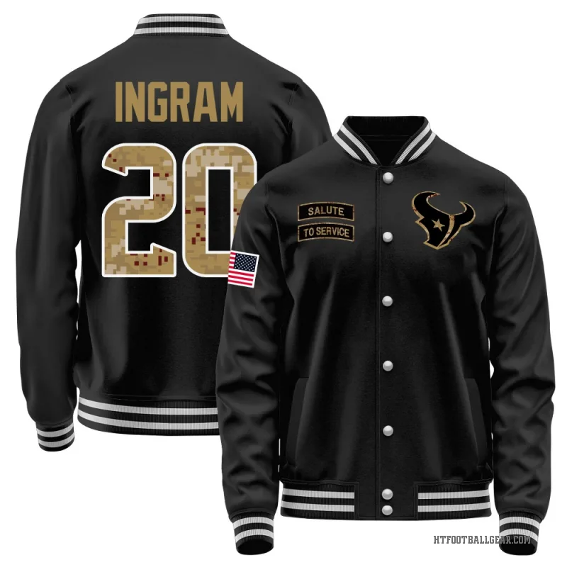 Ja'Marcus Ingram Youth Black Houston Texans Salute to Service Sideline Performance Jacket