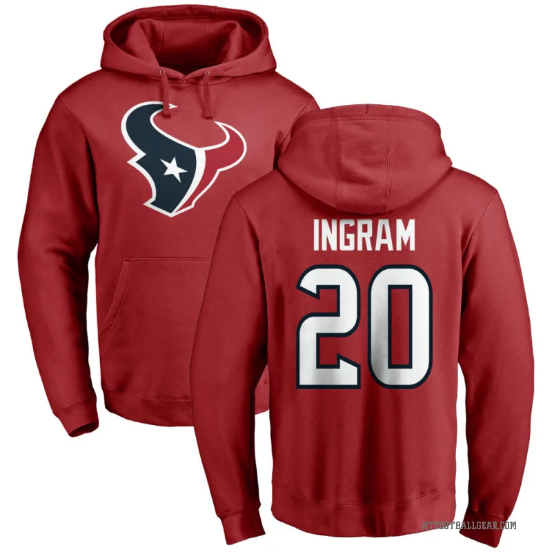 Ja'Marcus Ingram Youth Red Houston Texans Pro Line Logo Pullover Hoodie
