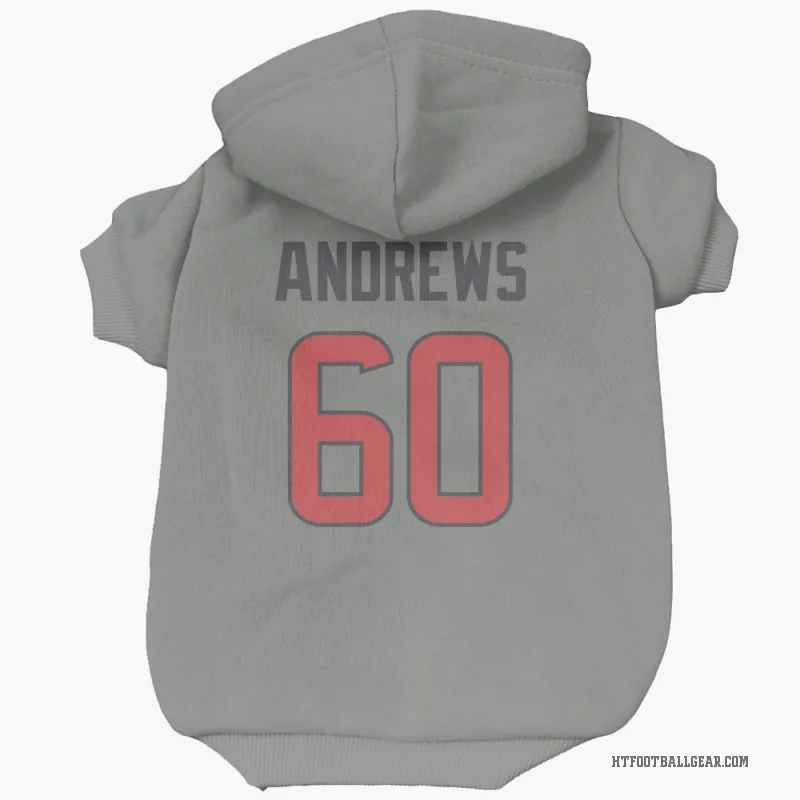 Jake Andrews  Gray Houston Texans  Cat & Dog Pet Hoodie