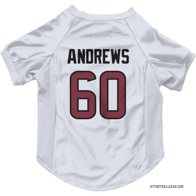 Jake Andrews  White Houston Texans  Cat & Dog Pet Jersey