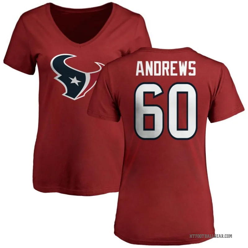 Jake Andrews Women's Red Houston Texans Logo Slim Fit T-Shirt -
