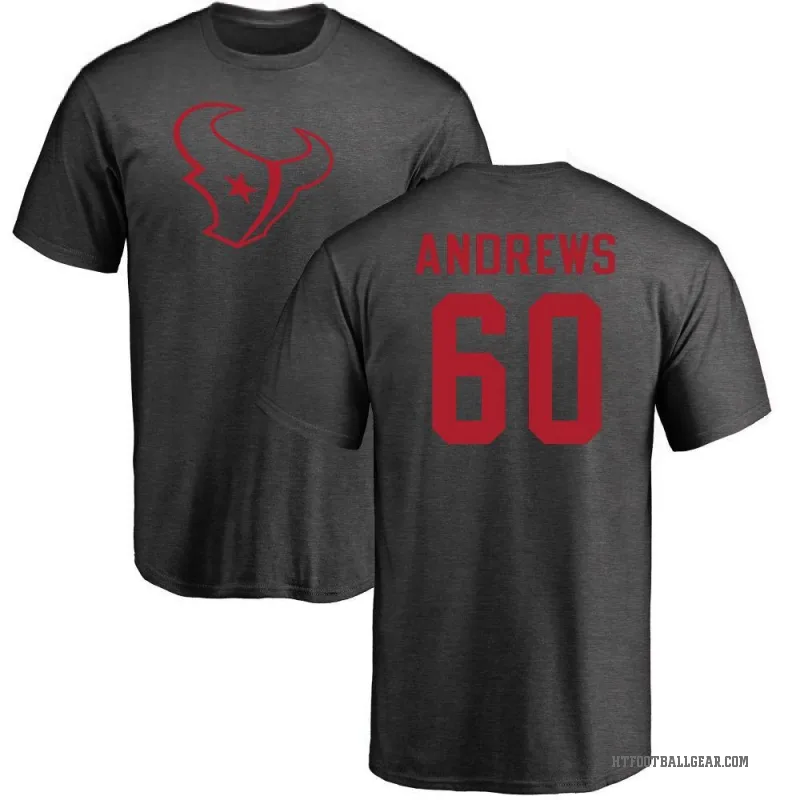 Jake Andrews Youth Ash Houston Texans One Color T-Shirt -