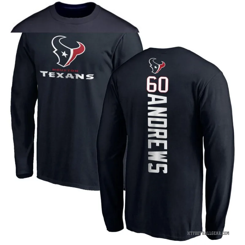 Jake Andrews Youth Navy Houston Texans Backer Long Sleeve T-Shirt -