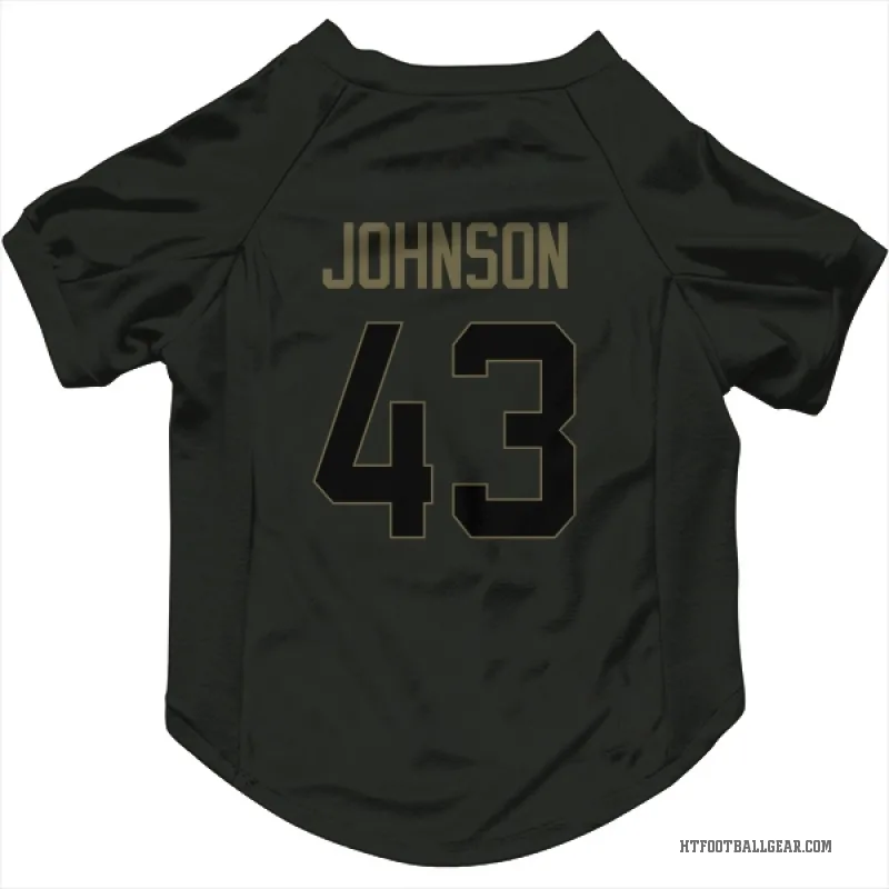 Jakob Johnson  Black Houston Texans  Service Cat & Dog Pet Jersey