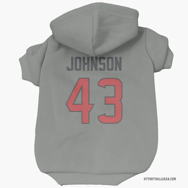 Jakob Johnson  Gray Houston Texans  Cat & Dog Pet Hoodie