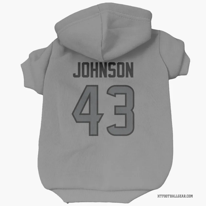 Jakob Johnson  Houston Texans   Silver Cat & Dog Pet Hoodie