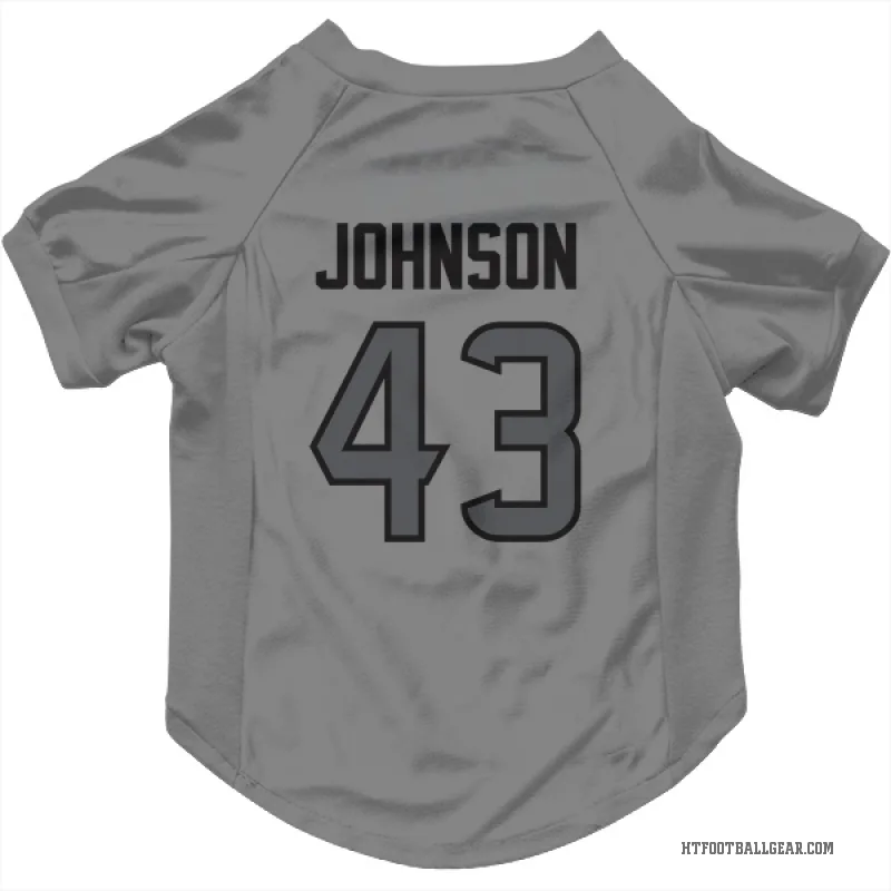 Jakob Johnson  Houston Texans   Silver Cat & Dog Pet Jersey