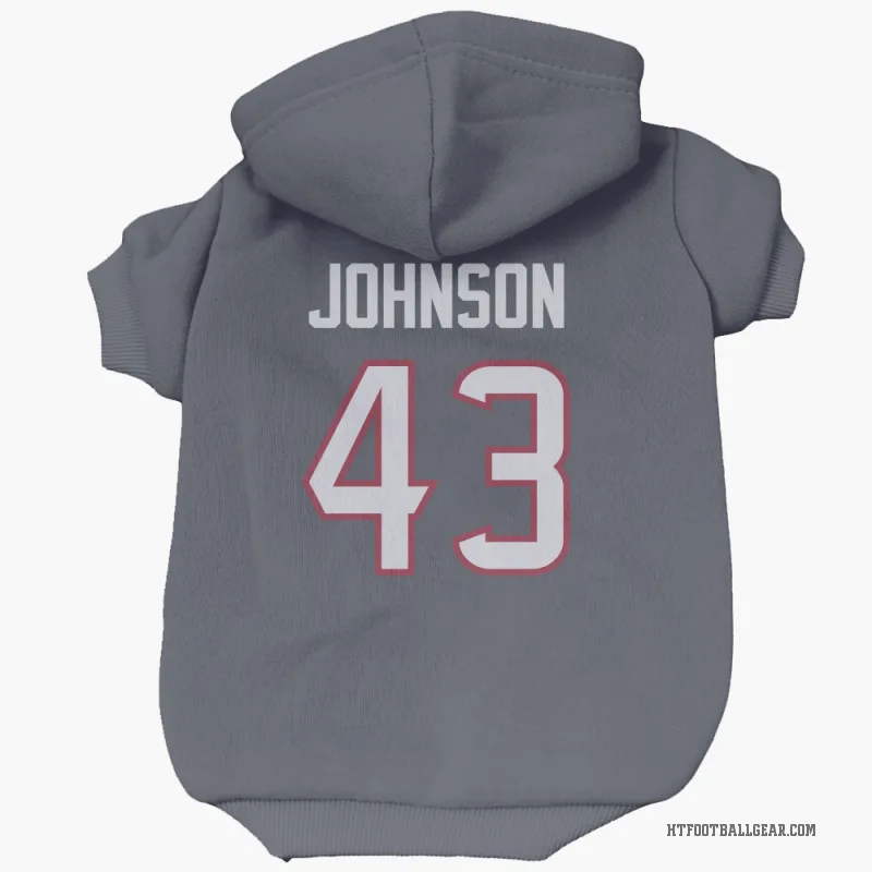 Jakob Johnson  Navy Houston Texans  Cat & Dog Pet Hoodie